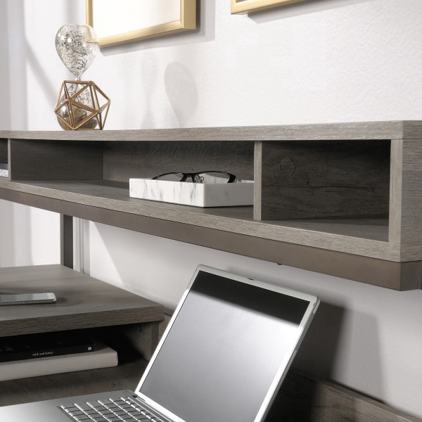 slide 6 of 10, Sauder® Manhattan Gate 61""W L-Shape Computer Desk With Wireless Charger, Mystic Oak, 1 ct