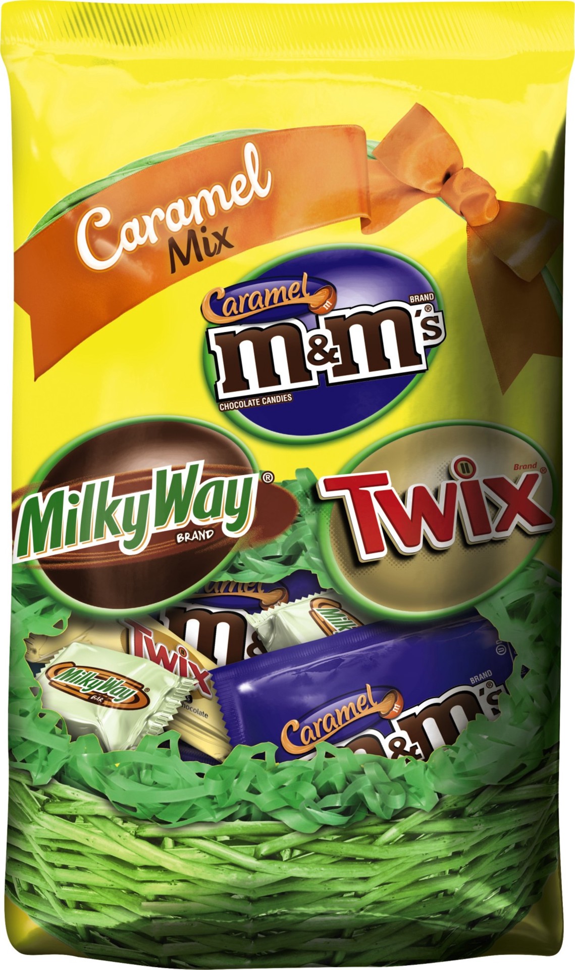 slide 1 of 6, Mixed M&M'S, TWIX & MILKY WAY Easter Caramel Variety Mix 20.01-Ounce Bag, 20.01 oz