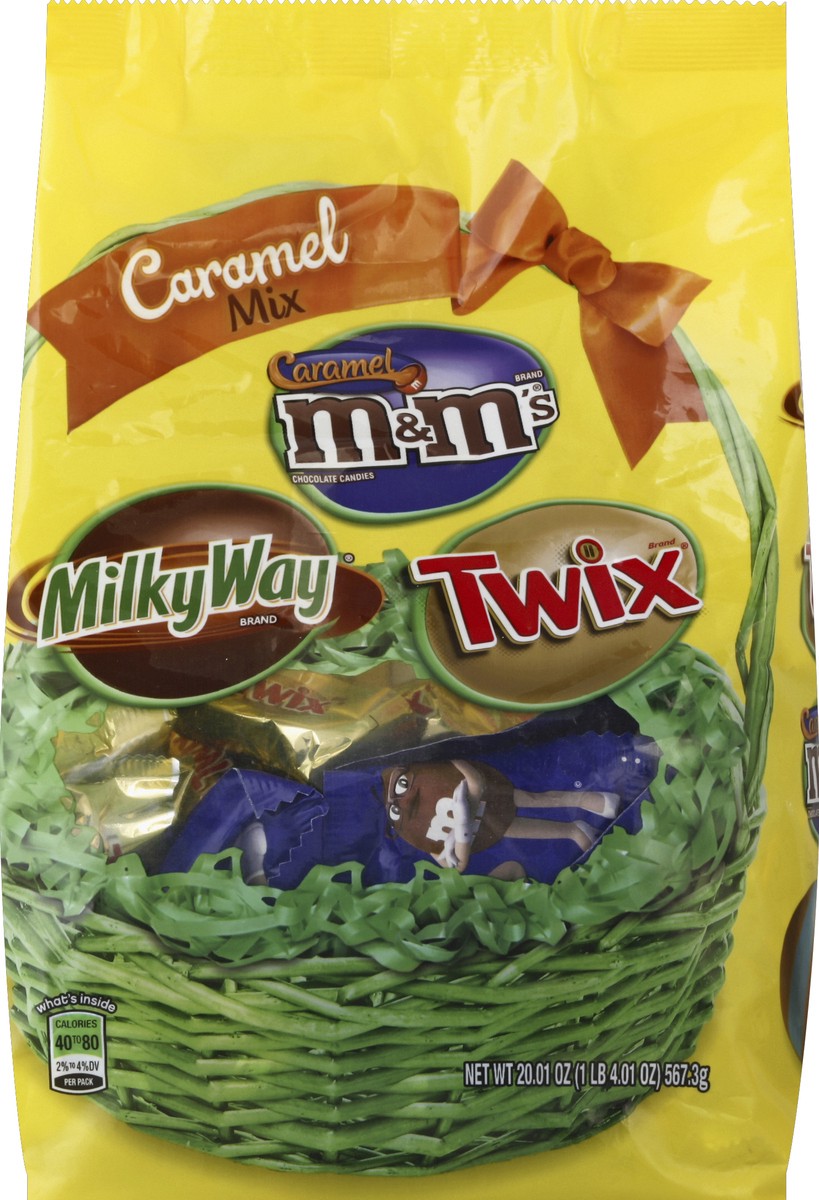 slide 3 of 6, Mixed M&M'S, TWIX & MILKY WAY Easter Caramel Variety Mix 20.01-Ounce Bag, 20.01 oz