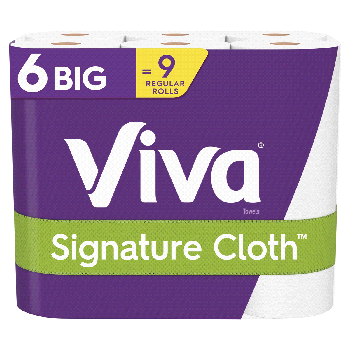 slide 1 of 1, Viva Signature Cloth Paper Towels, Choose-A-Sheet - 6 Big Rolls = 9 Regular Rolls (78 Sheets Per Roll), 6 PK