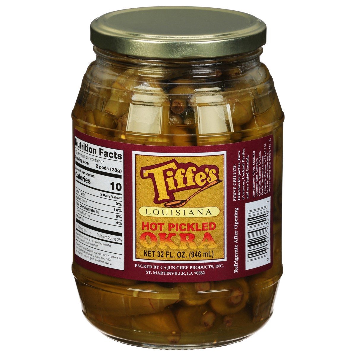 slide 9 of 13, Tiffe's Louisiana Mild Pickled Okra - 32 fl oz, 32 fl oz