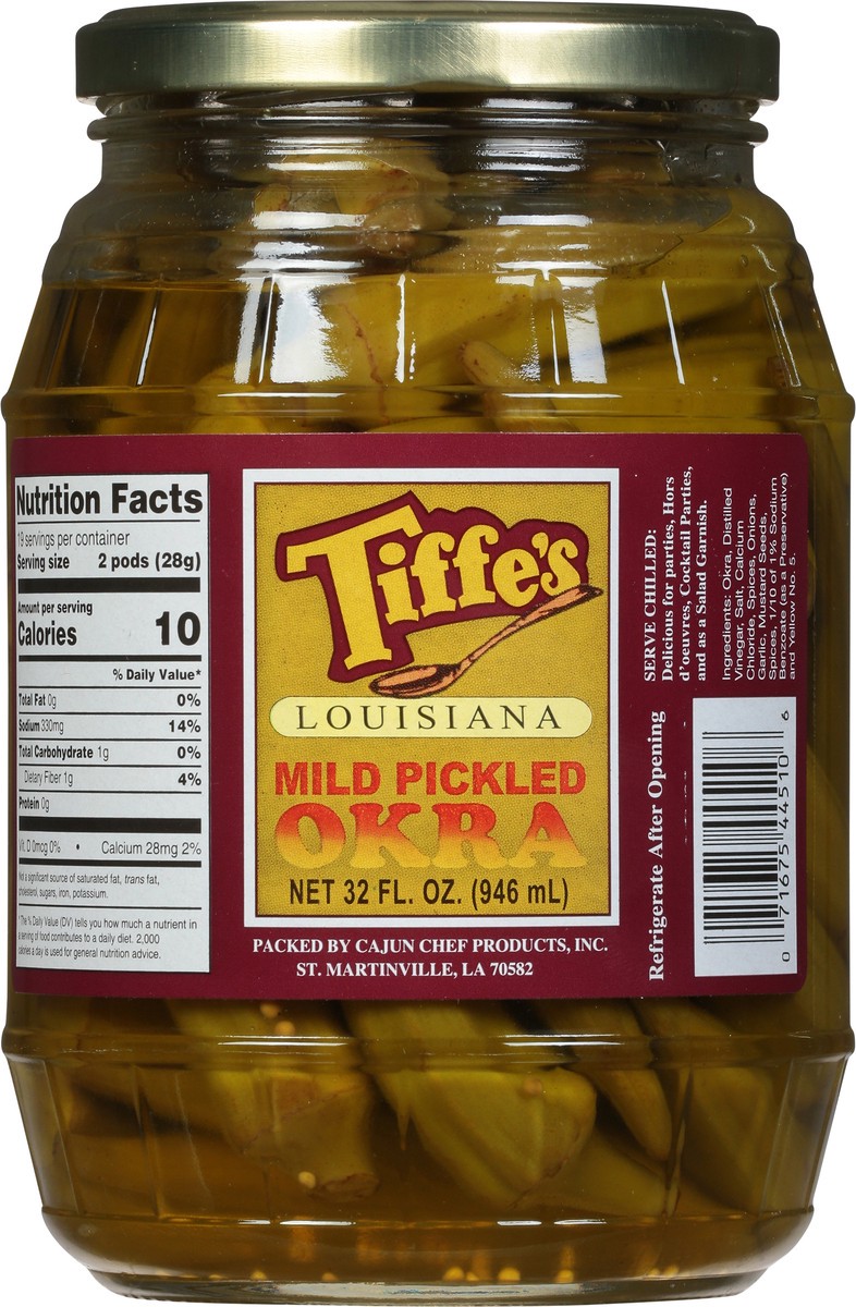 slide 13 of 13, Tiffe's Louisiana Mild Pickled Okra - 32 fl oz, 32 fl oz