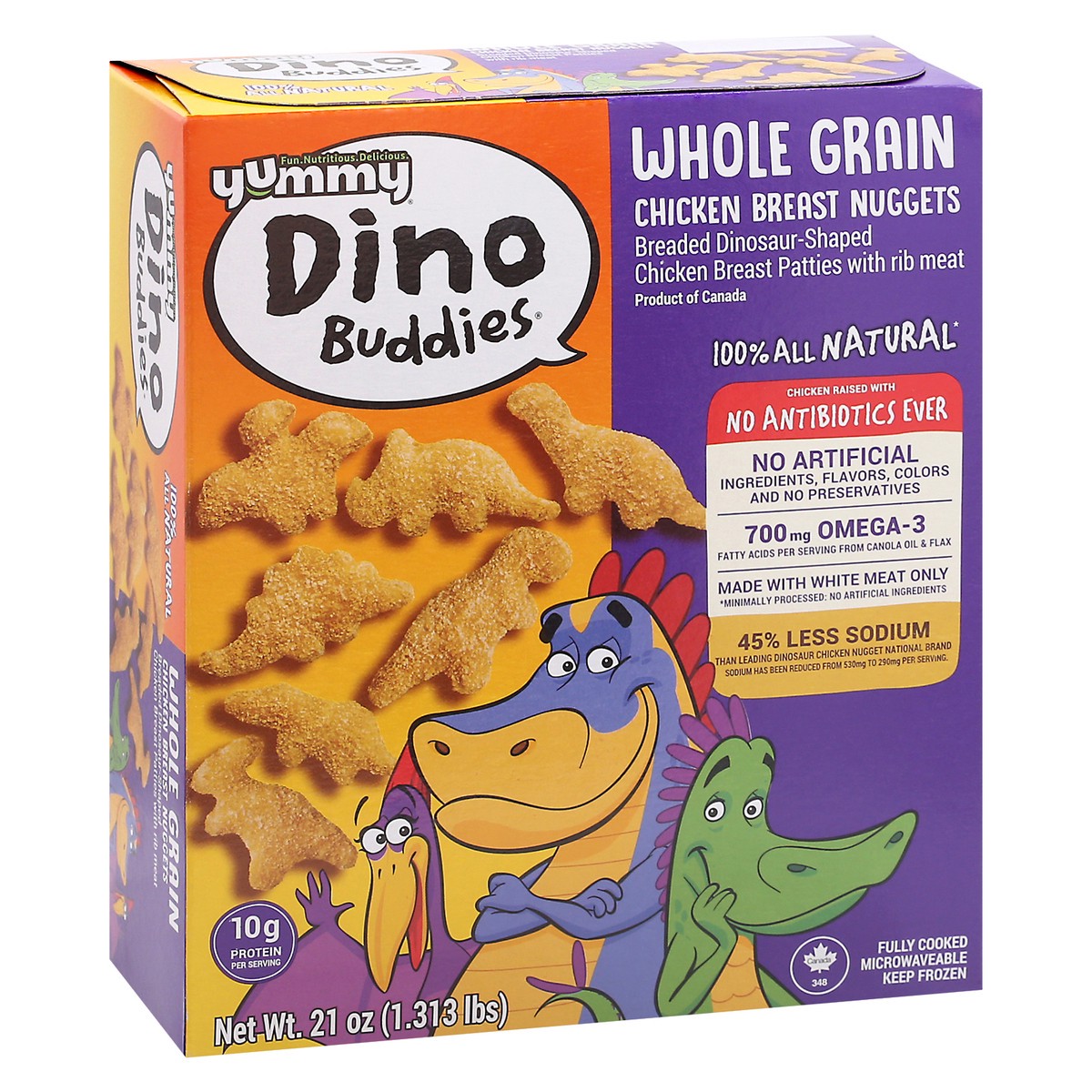 slide 2 of 9, Yummy Whole Grain Dino Buddies Chicken Nuggets - Frozen - 21oz, 21 oz