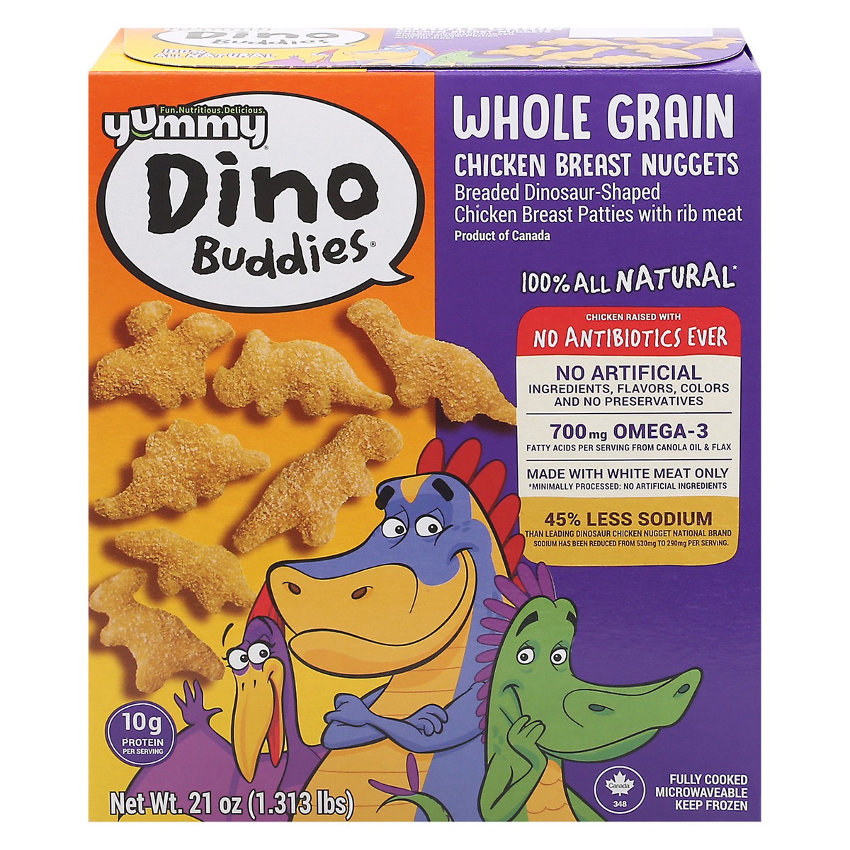 slide 1 of 9, Yummy Whole Grain Dino Buddies Chicken Nuggets - Frozen - 21oz, 21 oz