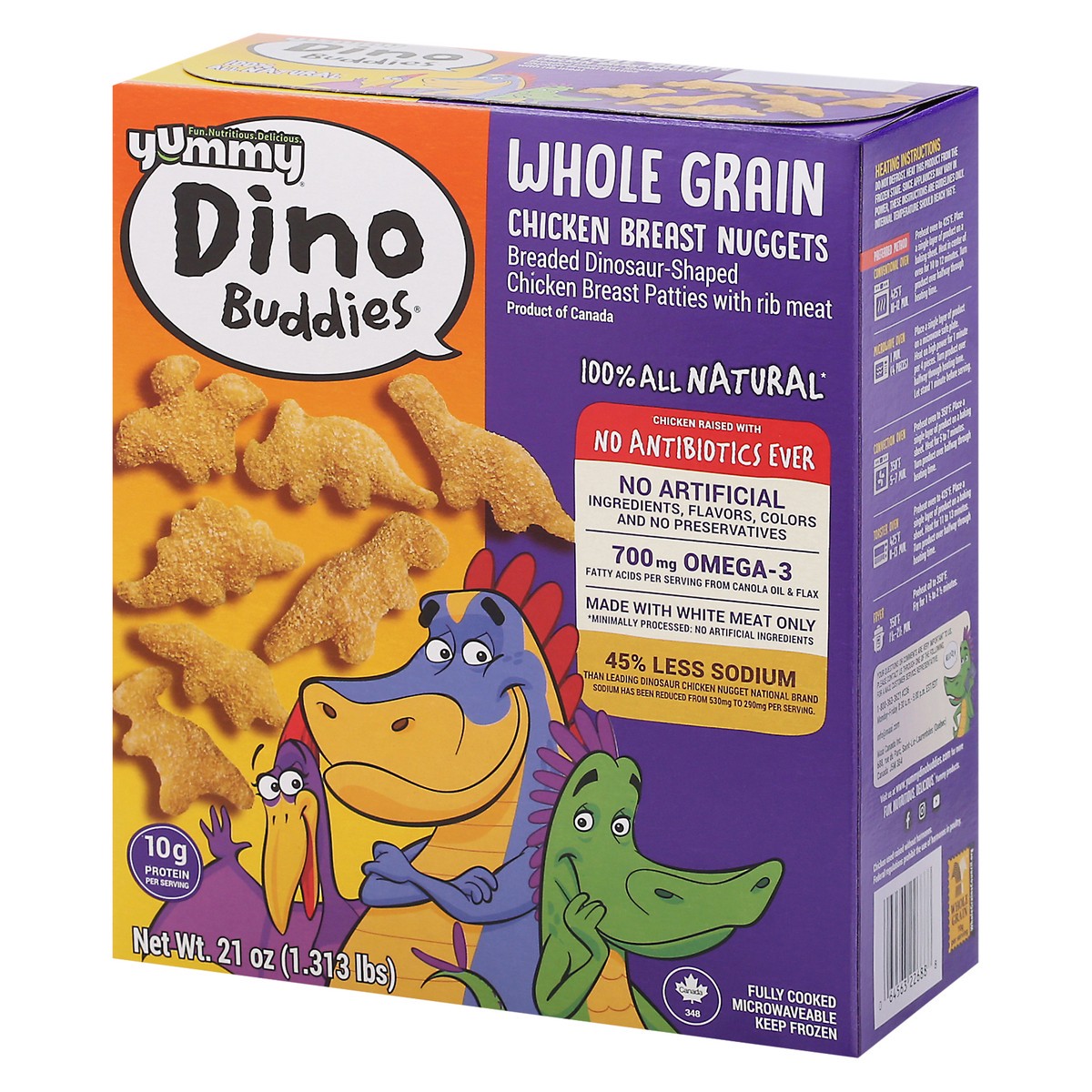 slide 3 of 9, Yummy Whole Grain Dino Buddies Chicken Nuggets - Frozen - 21oz, 21 oz