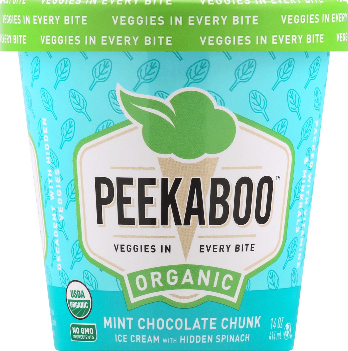 slide 13 of 13, Peekaboo Organic Mint Chocolate Chunk Ice Cream 14 oz, 14 oz