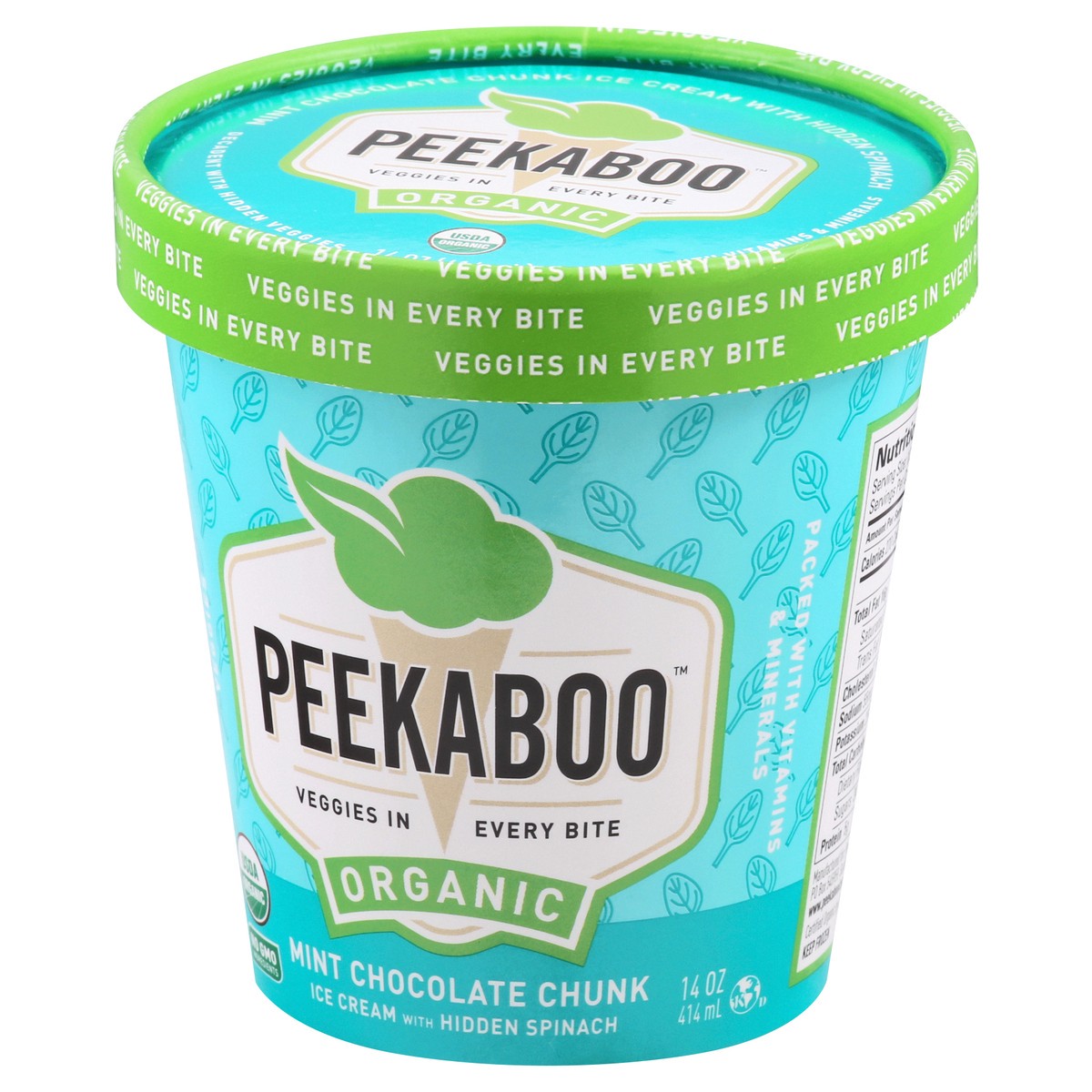 slide 3 of 13, Peekaboo Organic Mint Chocolate Chunk Ice Cream 14 oz, 14 oz