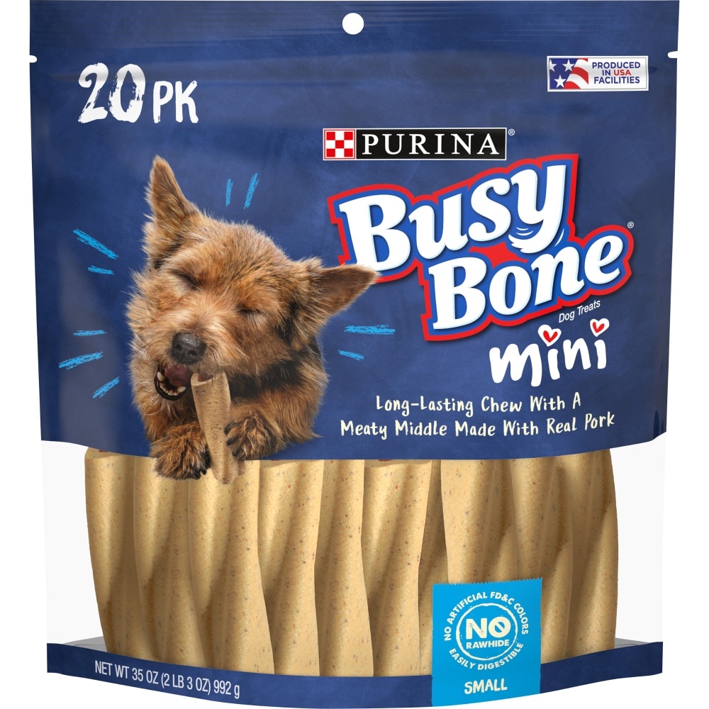 slide 1 of 29, Purina Busy Bone Tiny Chewy Dog Treats - 20ct, 35 oz