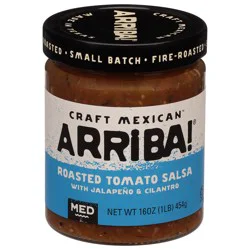 Arriba! Craft Mexican Medium Roasted Tomato Salsa with Jalapeno & Cilantro 16 oz
