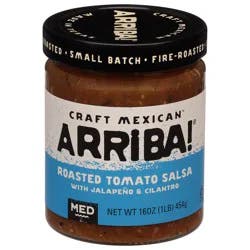 Arriba! Craft Mexican Medium Roasted Tomato Salsa with Jalapeno & Cilantro 16 oz