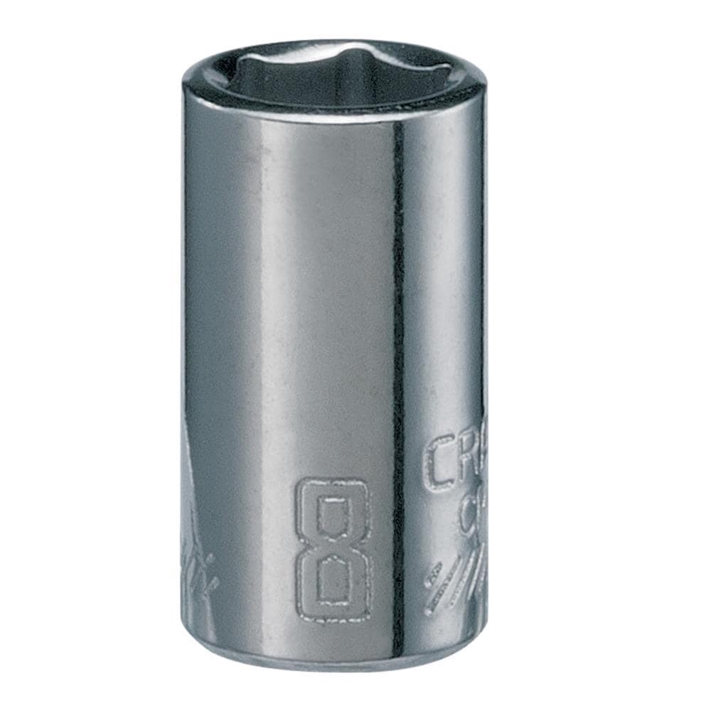 slide 1 of 6, CRAFTSMAN Metric 1/4-in Drive 6-point 8Mm Shallow Socket, 1 oz