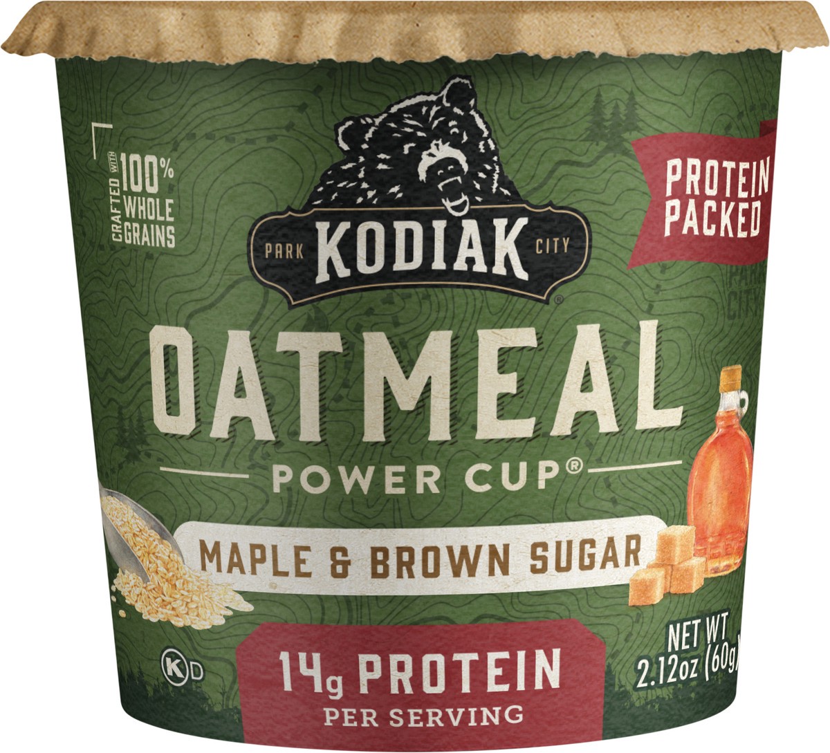 slide 3 of 5, Kodiak Cakes Maple Brown Sugar Oatmeal Power Cup, 2.12 oz