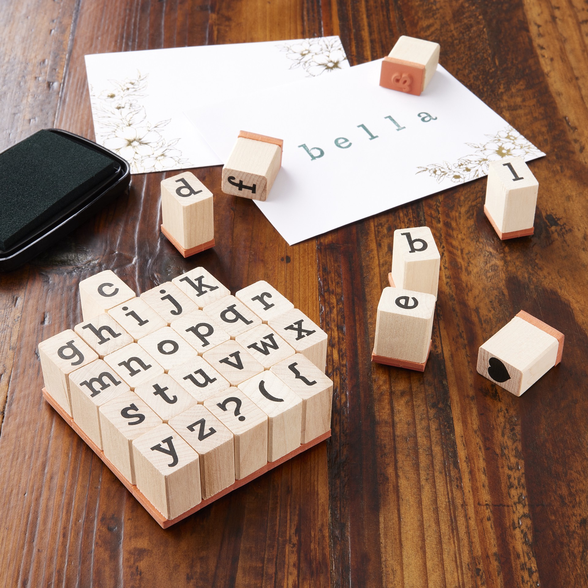 slide 2 of 2, Large Lowercase Alphabet Wood Stamps By Recollections, 0.875 in x 0.625 in x 1 in