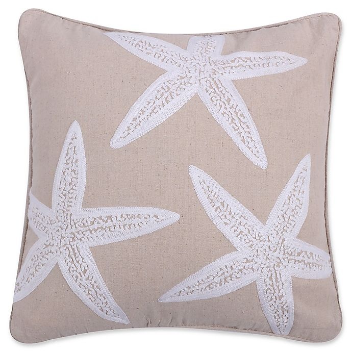 slide 1 of 1, Levtex Home Kapalua Bay Starfish Square Throw Pillow - Taupe, 1 ct