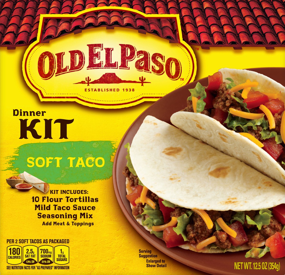 slide 4 of 9, Old El Paso Soft Taco Dinner Kit, 12.5 oz., 12.5 oz