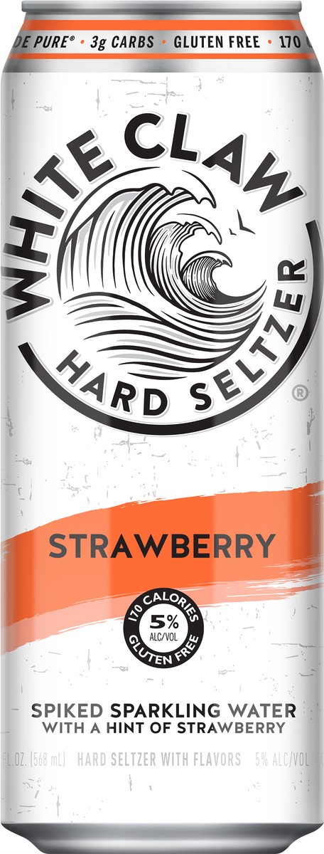 slide 3 of 7, White Claw Strawberry 19.2 fl oz Can, 19.20 fl oz