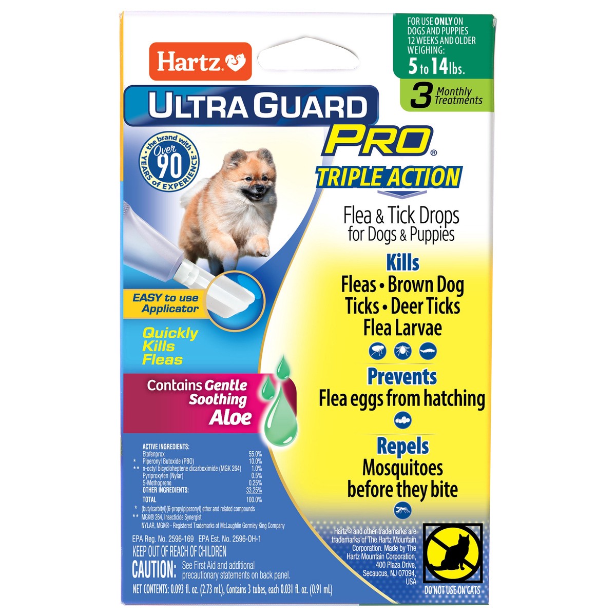 slide 1 of 4, Hartz UltraGuard Pro Flea & Tick Drops For Dogs And Puppies 5-14 lbs, 3 Months Supply, 3 ct