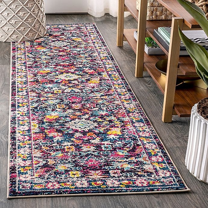 slide 2 of 8, JONATHAN Y Modern Persian Boho Floral Multicolor Runner Rug, 2 ft x 8 ft