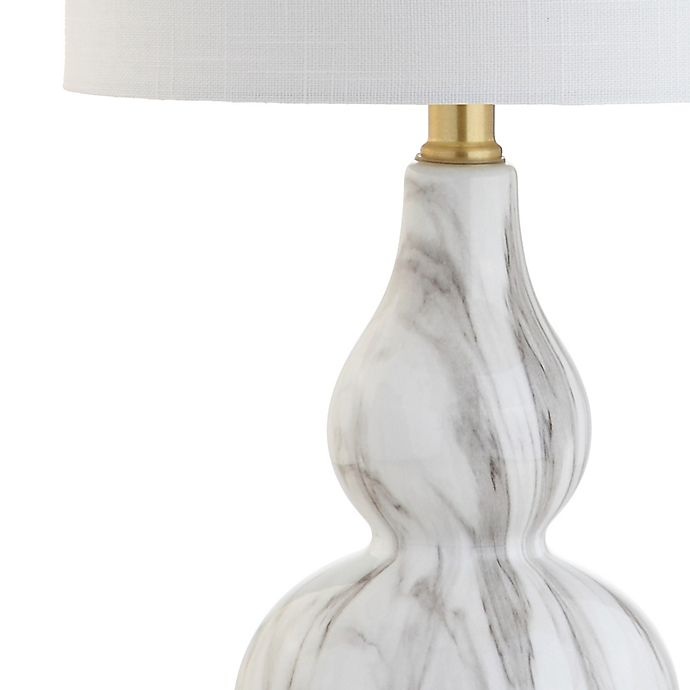 slide 5 of 7, JONATHAN Y Trish Mini Table Lamp - Black with Linen Shade, 1 ct