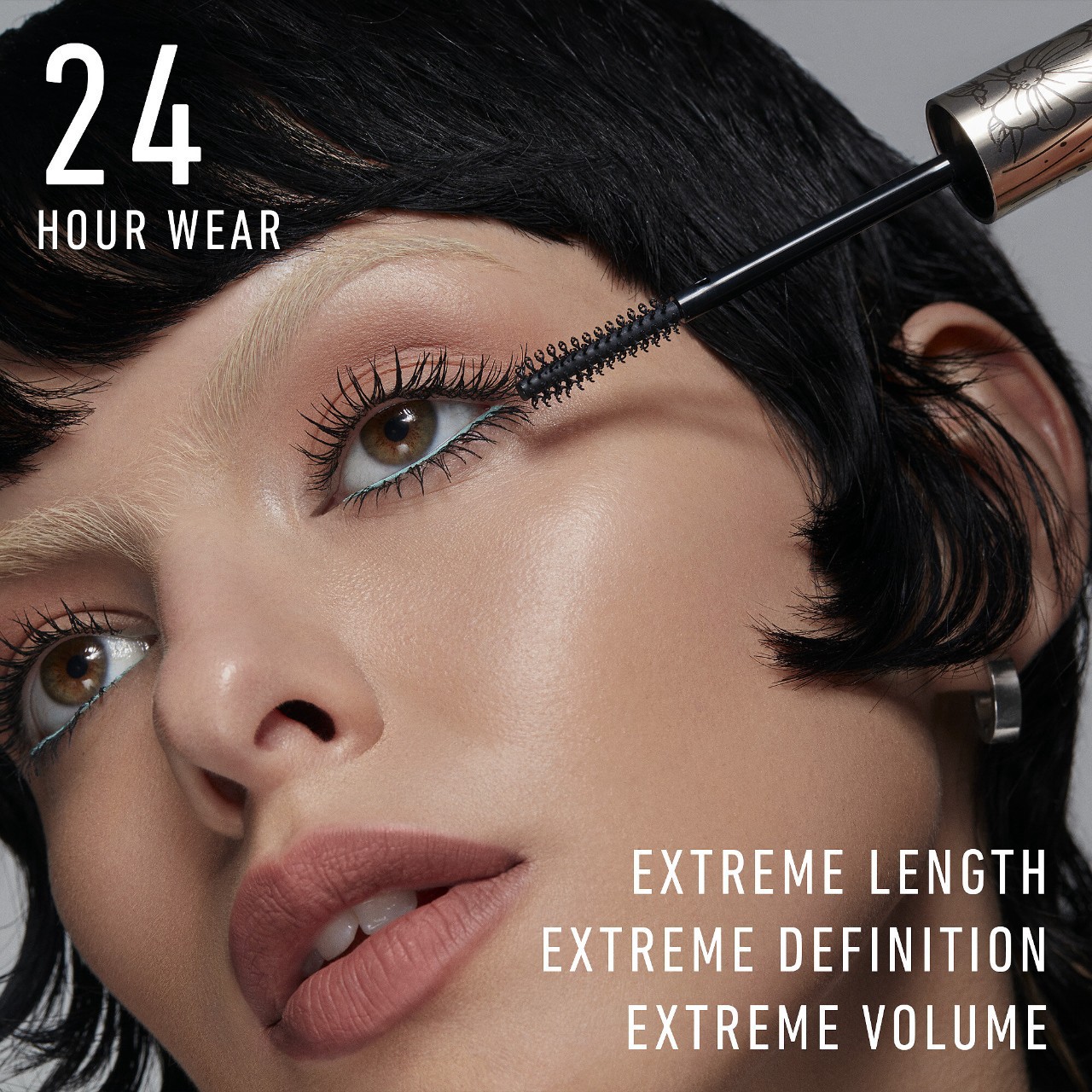 slide 9 of 9, KVD Beauty Full Sleeve Long + Defined Tubing Mascara Ink Black, 