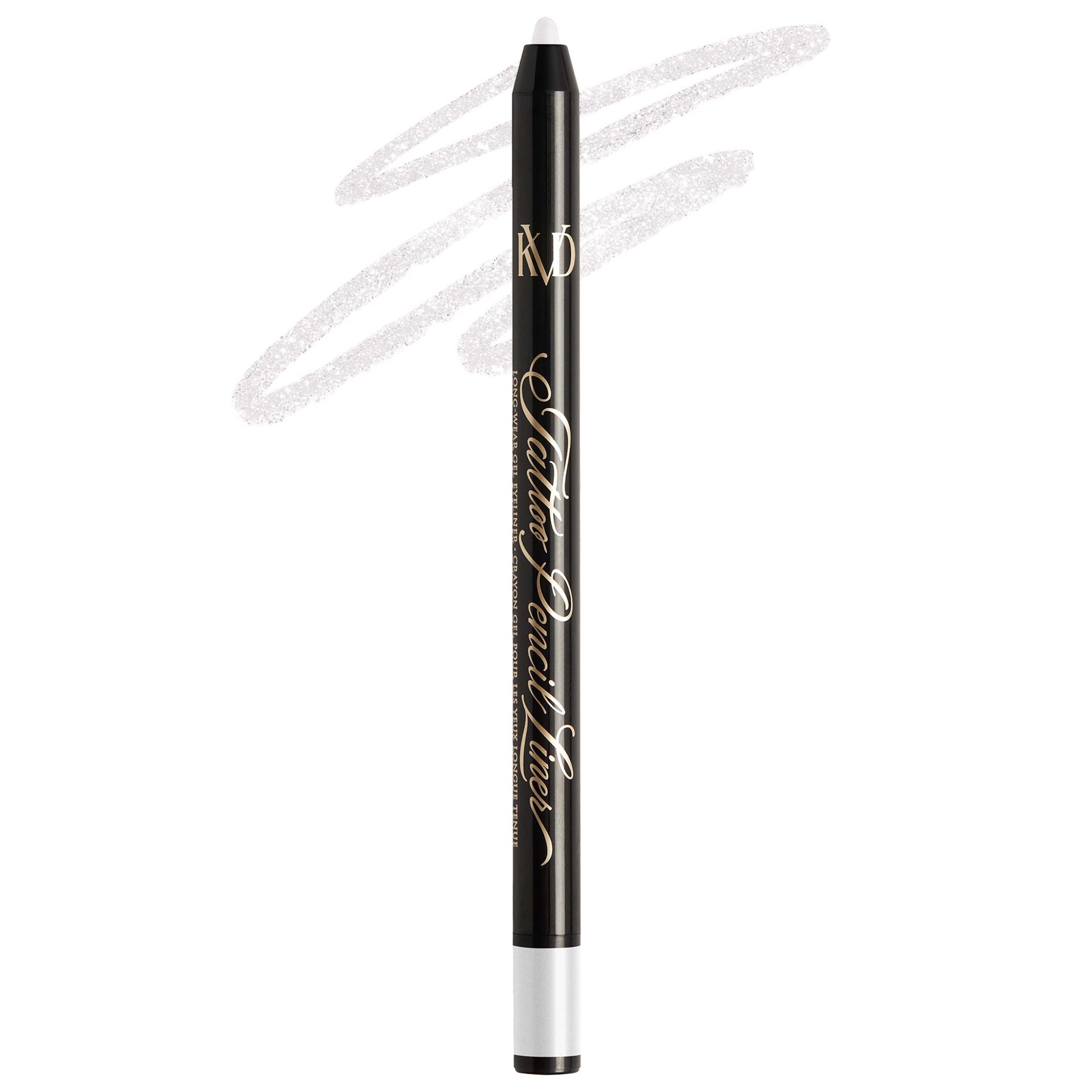 slide 1 of 6, KVD Beauty Tattoo Pencil Liner Waterproof Long-Wear Gel Eyeliner Pearlspar White, 