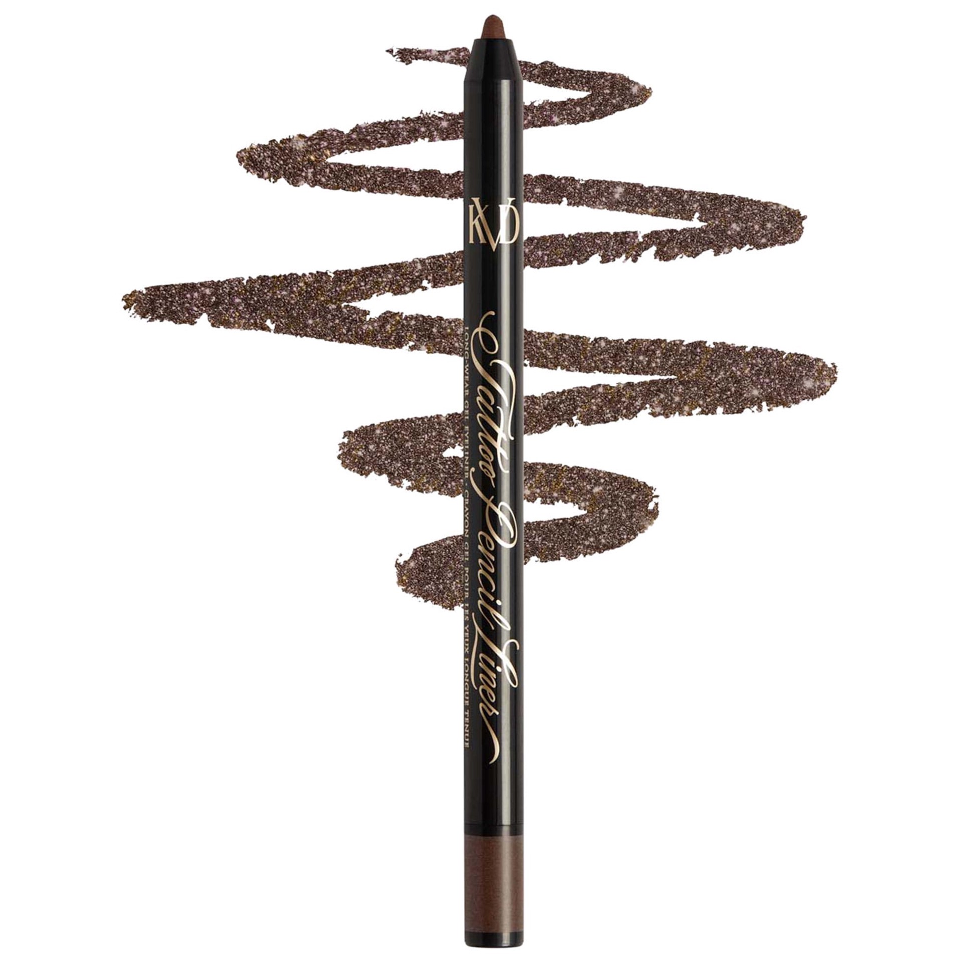 slide 1 of 4, KVD Beauty Tattoo Pencil Liner Waterproof Long-Wear Gel Eyeliner Tigereye Brown 45, 