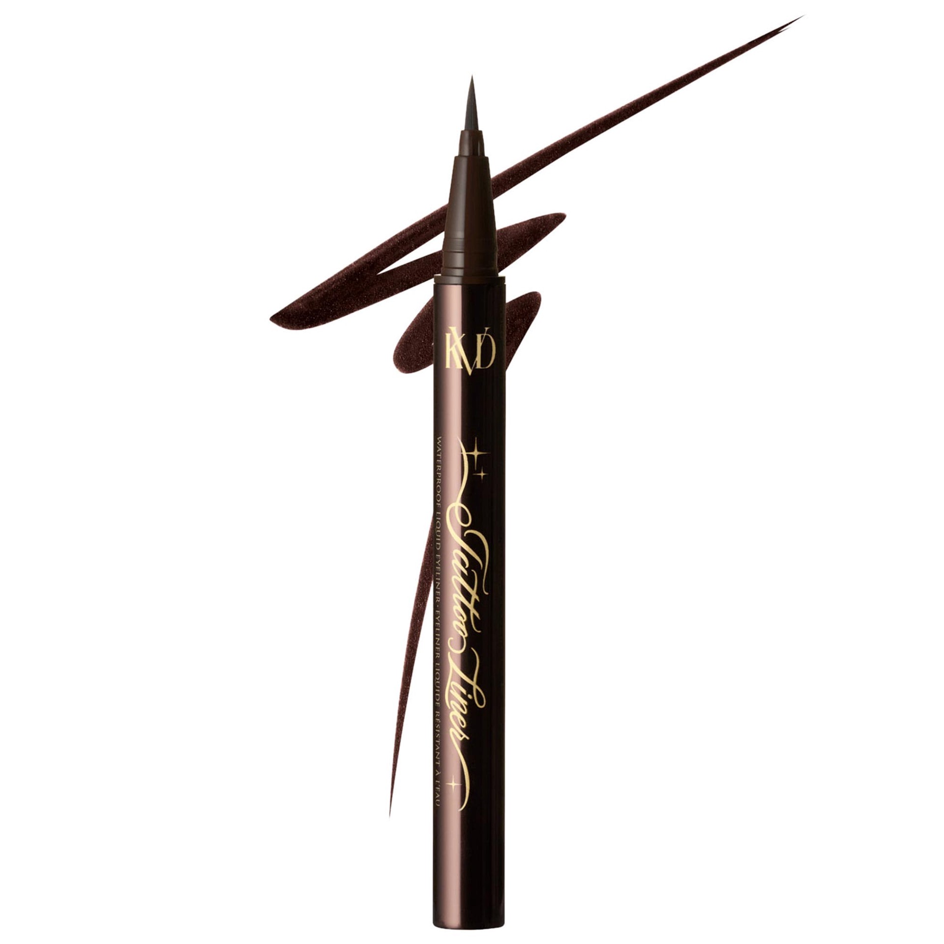 slide 1 of 7, KVD Beauty Tattoo Liner Vegan Waterproof Liquid Eyeliner Mad Max Brown, 