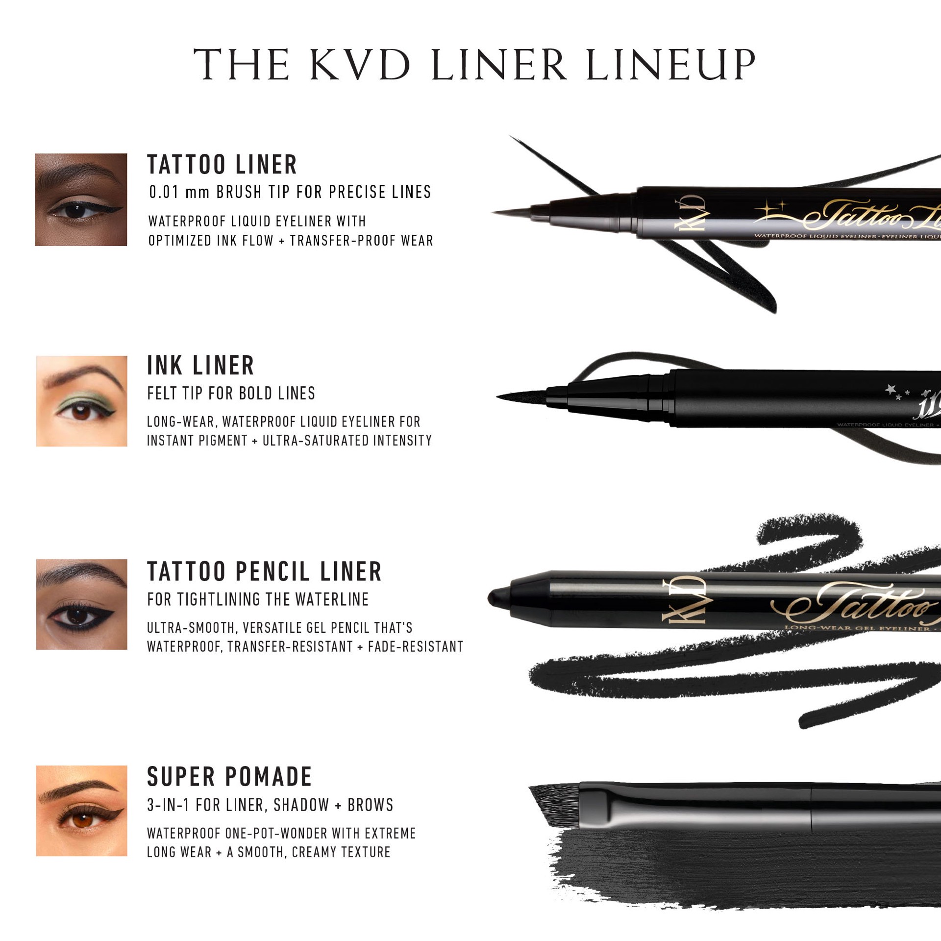 slide 6 of 7, KVD Beauty Tattoo Liner Vegan Waterproof Liquid Eyeliner Mad Max Brown, 