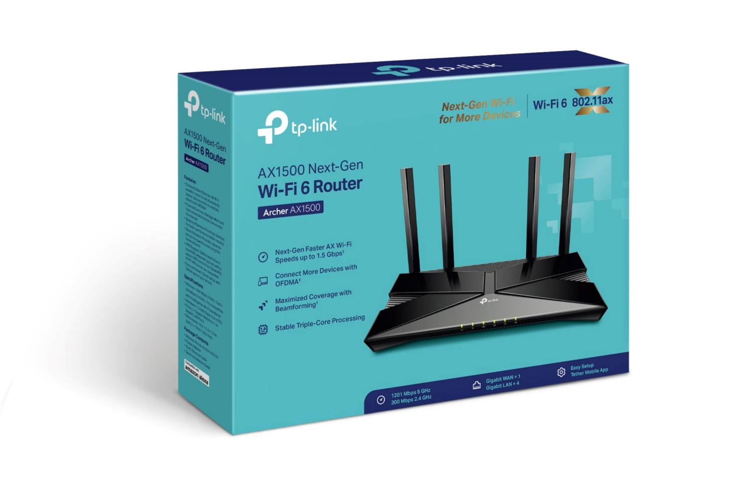 slide 2 of 4, TP-Link Next-Gen Archer AX1500 Wi-Fi 6 Router 1 ea, 1 ct