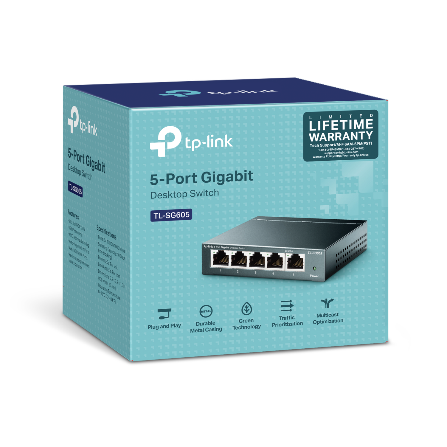 slide 3 of 3, TP-Link 5-Port Gigabit Desktop Switch 1 Each, 1 ct