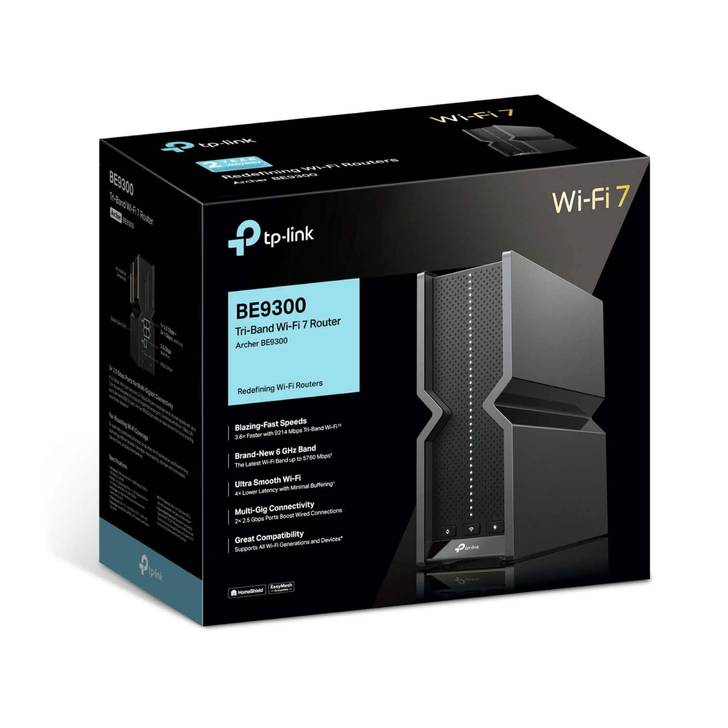 slide 3 of 4, TP-LINK Archer BE9300 Wi-Fi 7 Tri-Band Router, 1 ct