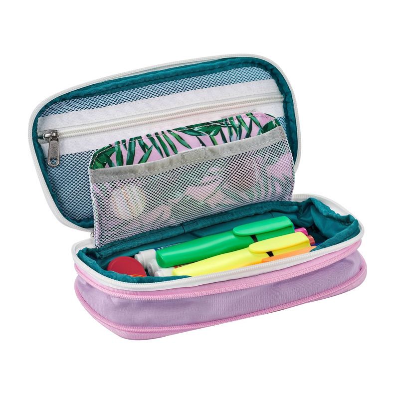 Expandable Pencil Pouch with Printed Exterior and Solid Interior Palms ...