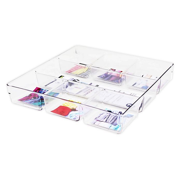 Heritage Deep Multipurpose Dresser Drawer Organizer Bins - Clear 3 ct