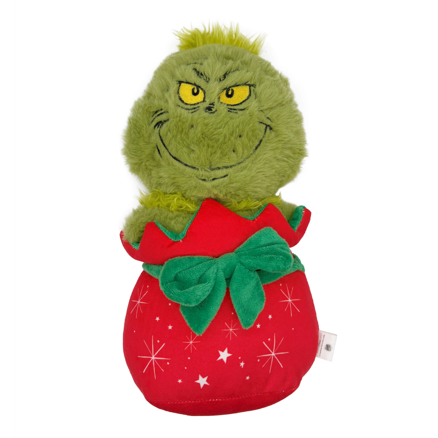 slide 2 of 2, The Grinch Plush Dog Toy w. Spike Ball TPR Squeaker, 12", 12 in