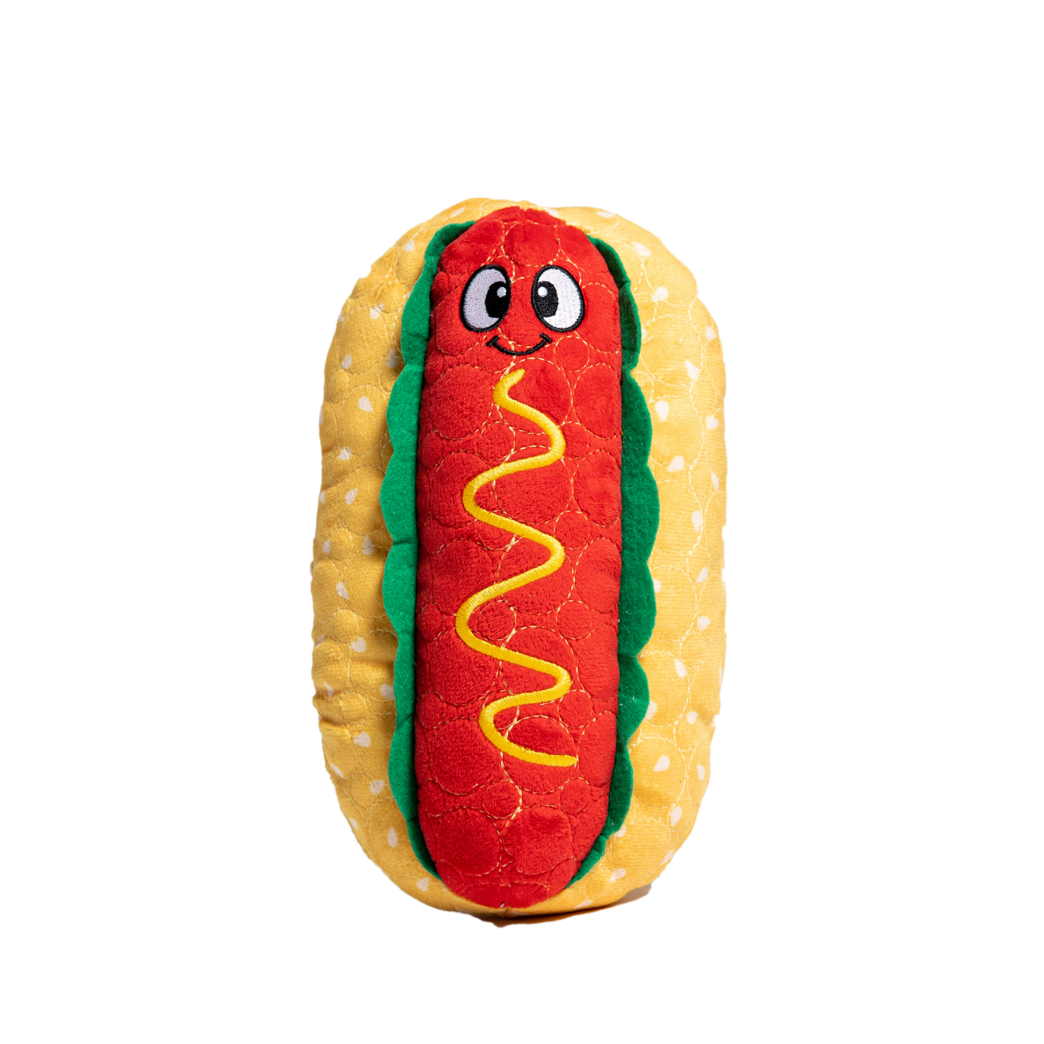 slide 6 of 6, Bite Force Built with Kevlar Tough Plush Hot Dog Dog Toy, 1 ct