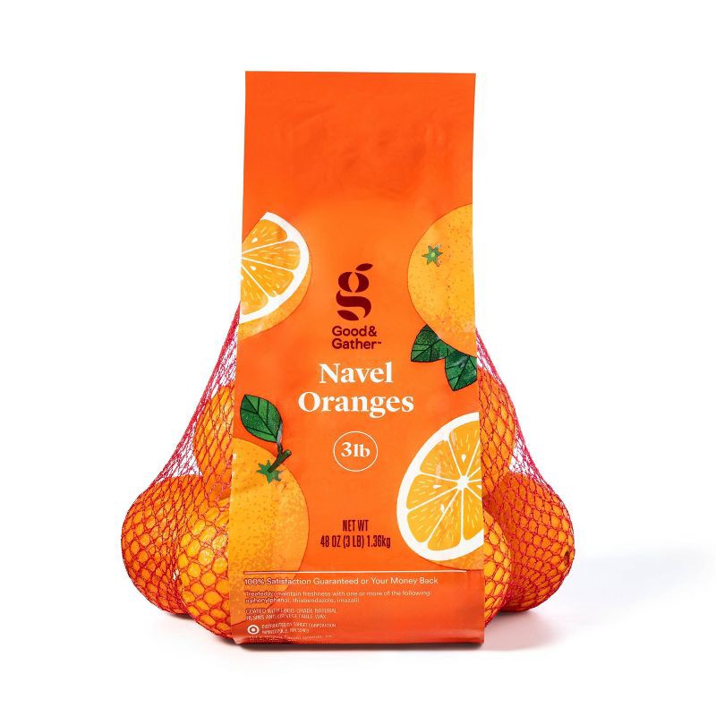 slide 3 of 4, Navel Oranges - 3lb Bag - Good & Gather™, 3 lb