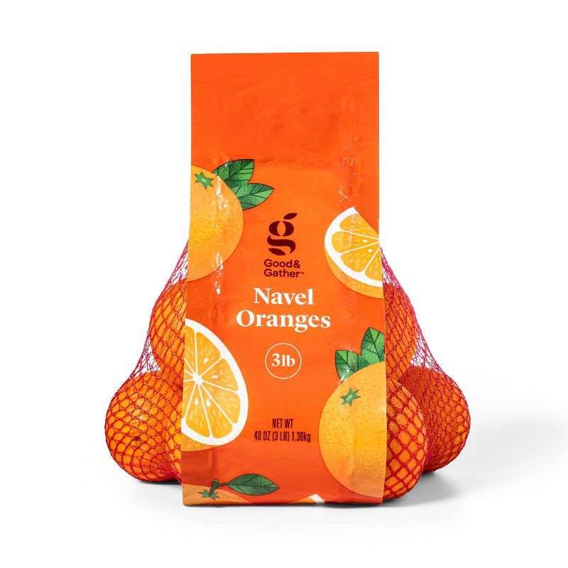 slide 1 of 4, Navel Oranges - 3lb Bag - Good & Gather™, 3 lb