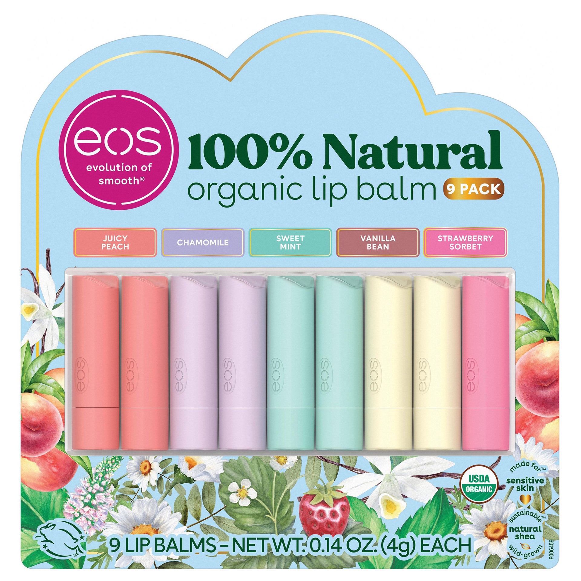 slide 1 of 2, eos Best of eos Organic Lip Balm, 9 Sticks, 