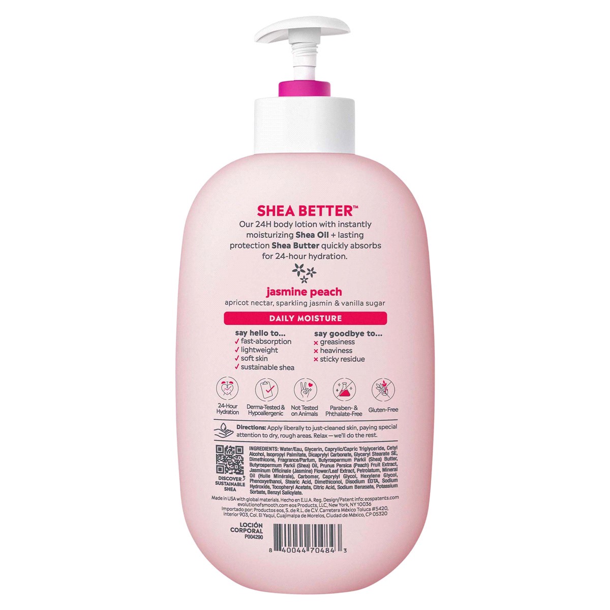 slide 2 of 2, eos Shea Better Body Lotion - jasmine peach?, 16 fl oz