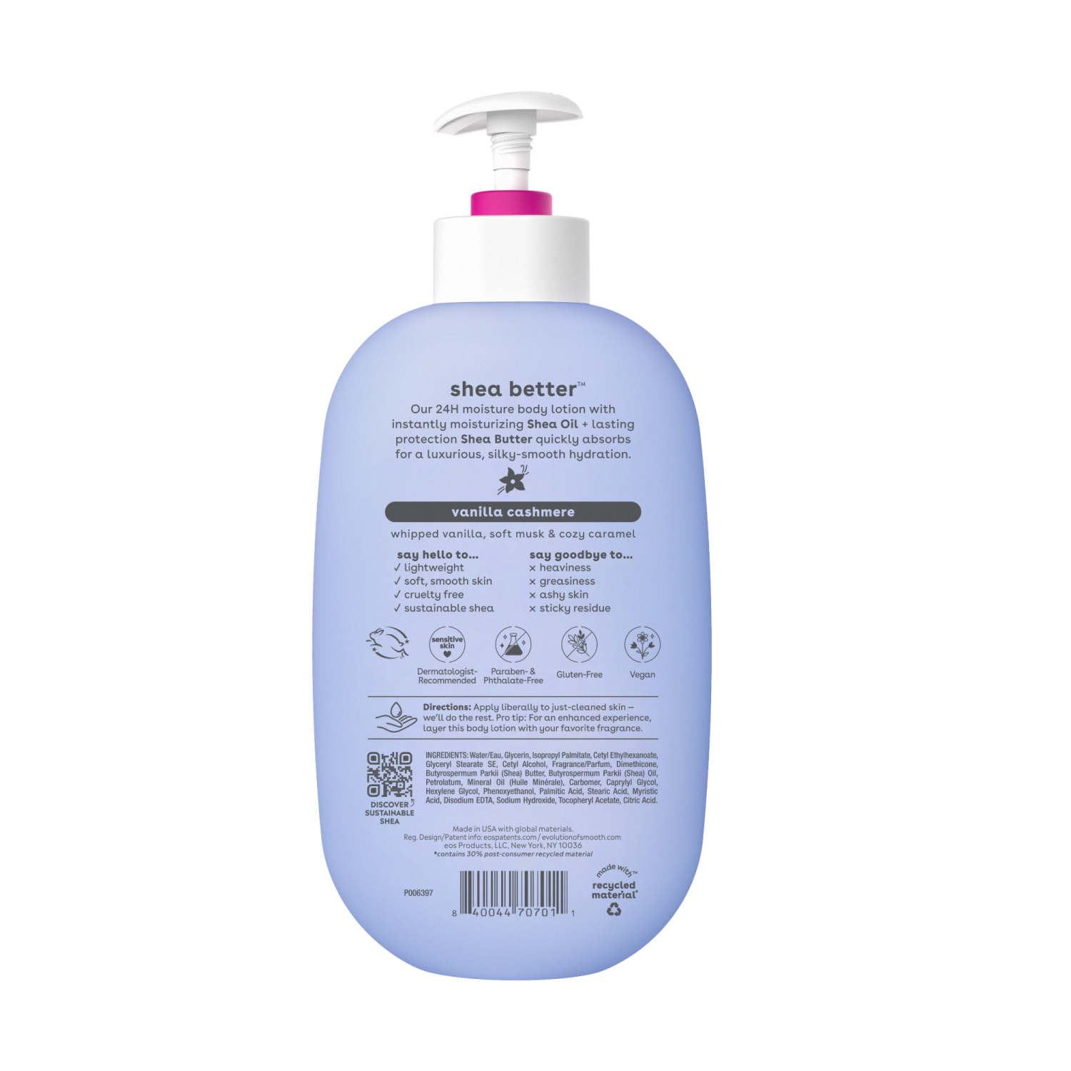 slide 2 of 2, eos Shea Better Body Lotion - Vanilla Cashmere, 16 fl oz, 16 oz