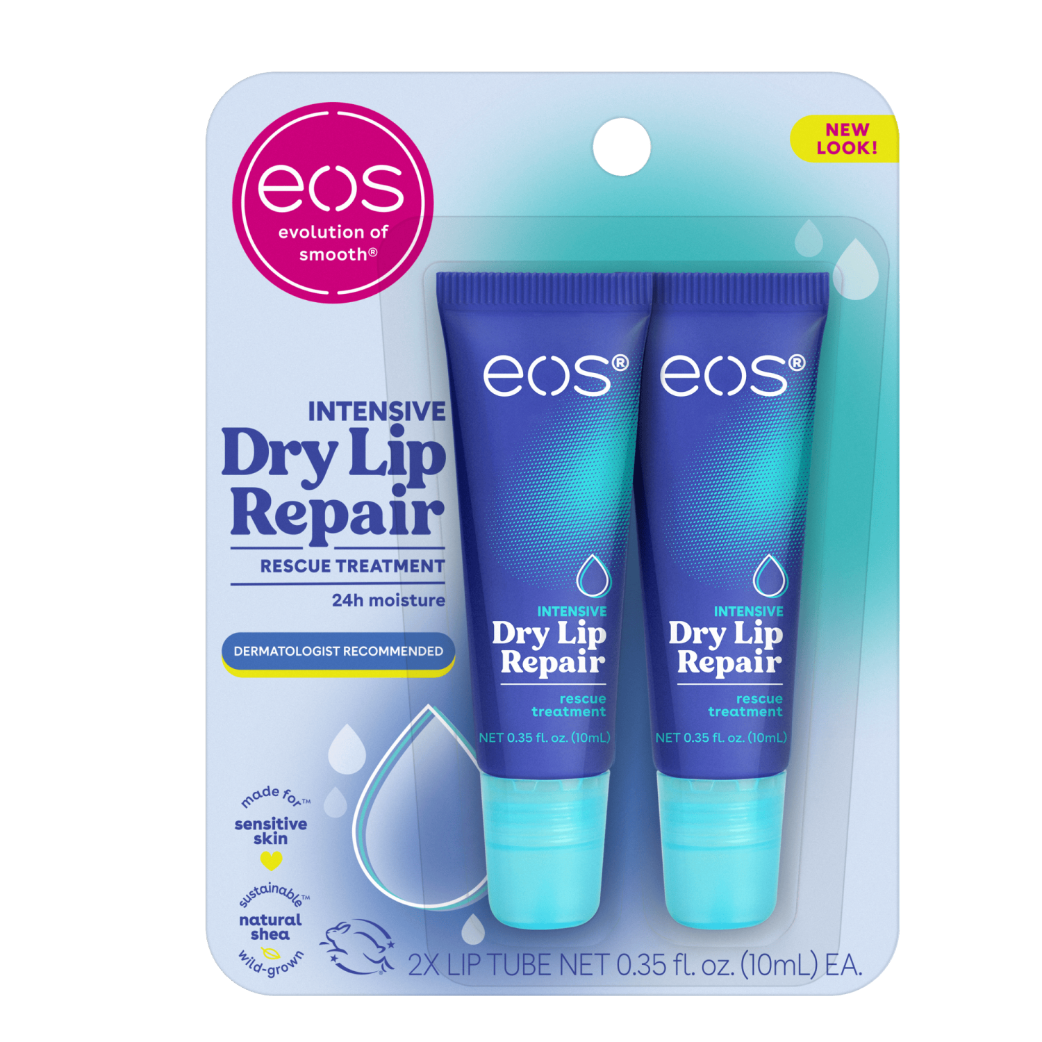 slide 1 of 6, eos Intensive Dry Lip Repair 2 - 0.35 fl oz Tubes, 2 ct