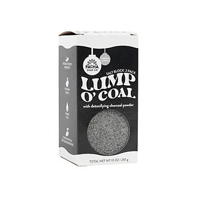 slide 1 of 1, Pacha Soap Co. Salt Block Lump O' Coal, 2 ct