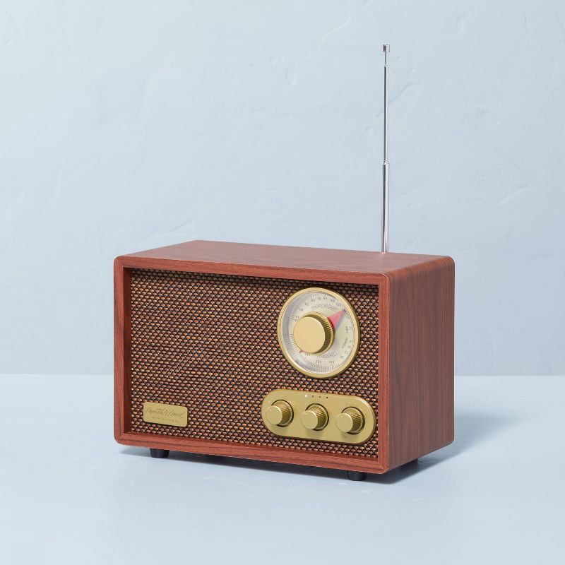 slide 5 of 5, Portable AM/FM Bluetooth Radio Tonal Brown - Hearth & Hand with Magnolia, 1 ct