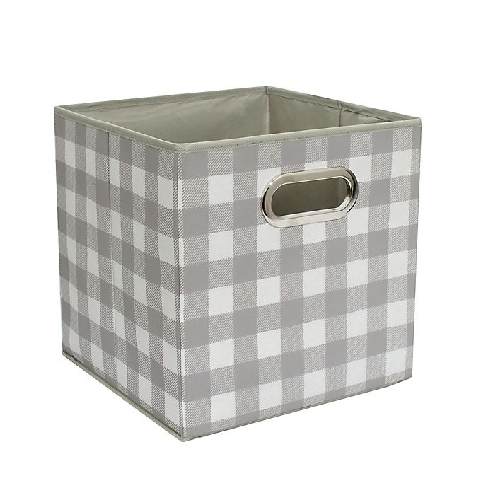 slide 2 of 2, Relaxed Living Buffalo Check Square Collapsible Storage Bin, 11 in