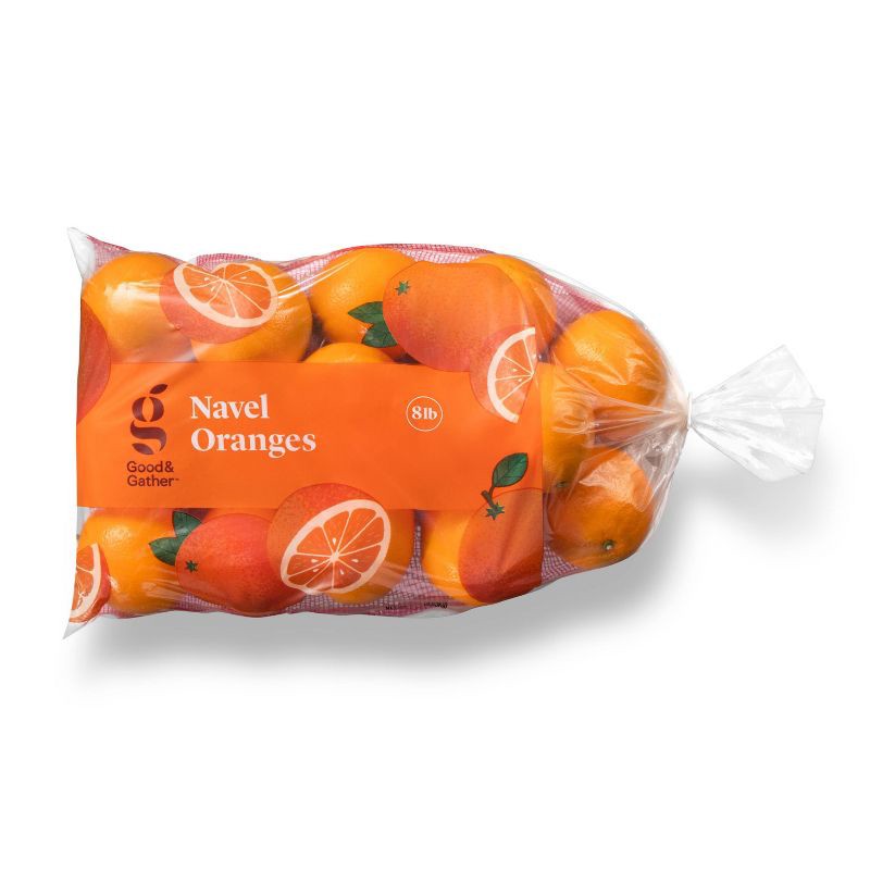 slide 1 of 3, Navel Oranges - 8lb Bag - Good & Gather™, 8 lb