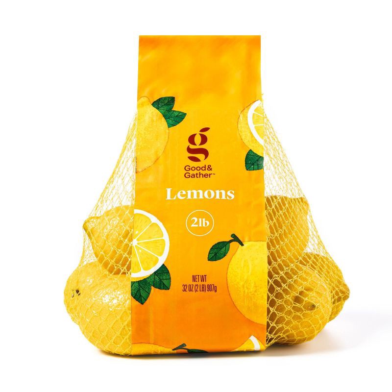 slide 1 of 4, Lemons - 2lb Bag - Good & Gather™, 2 lb