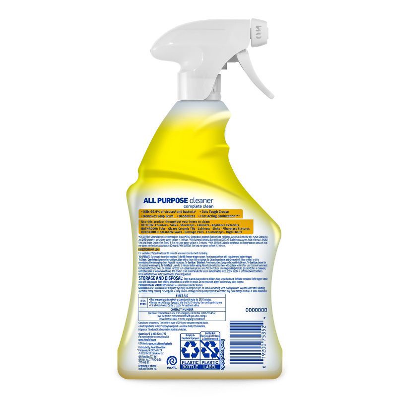 slide 2 of 6, Lysol Lemon Scent All Purpose Cleaner Trigger - 32 fl oz/2ct, 32 fl oz, 2 ct