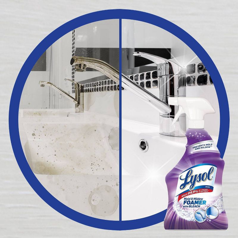 slide 4 of 6, Lysol Unscented Mold & Mildew Remover with Bleach Bathroom Cleaning Spray - 32 fl oz, 32 fl oz