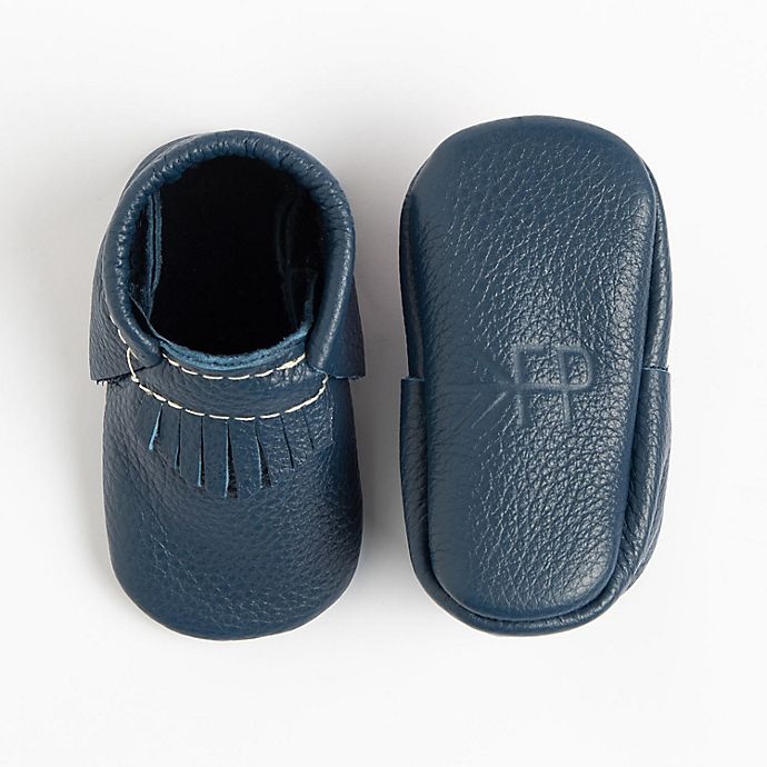 slide 3 of 3, Freshly Picked The First Pair Size 6W-6M Moccasin - Navy, 1 ct