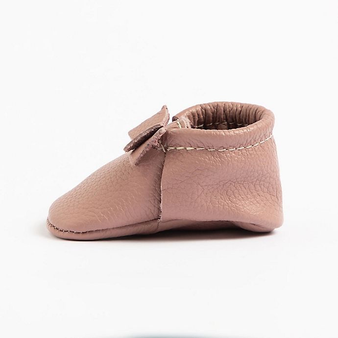 slide 2 of 3, Freshly Picked The First Pair Size 6W-6M Bow Moccasins - Mauve, 1 ct